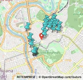 Mappa Via Giuseppe de Notaris, 00197 Roma RM, Italia (0.7405)