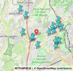 Mappa Via del Monte della Capanna, 00168 Roma RM, Italia (2.03333)