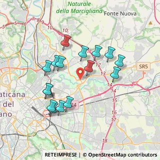 Mappa Via di Casal dei Pazzi, 00156 Roma RM, Italia (3.72938)