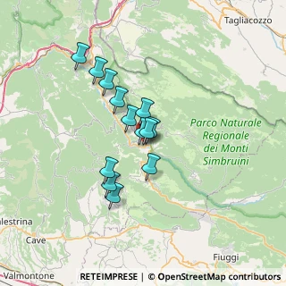 Mappa Via Oliveto Piano, 00028 Subiaco RM, Italia (5.50769)