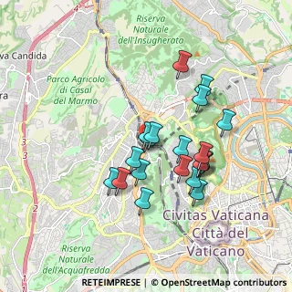 Mappa Parco Lineare Ciclopedonale Monte Ciocci- Monte Mario, 00168 Roma RM, Italia (1.614)