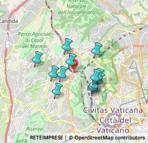 Mappa Parco Lineare Ciclopedonale Monte Ciocci- Monte Mario, 00168 Roma RM, Italia (1.41538)