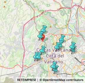 Mappa Parco Lineare Ciclopedonale Monte Ciocci- Monte Mario, 00168 Roma RM, Italia (3.96667)