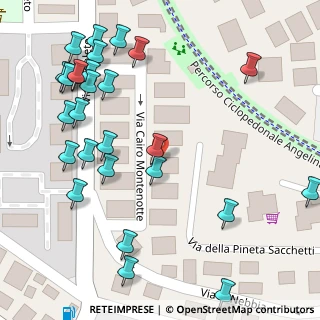 Mappa Via Cairo Montenotte, 00168 Roma RM, Italia (0.08889)