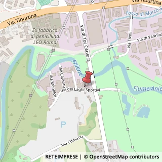 Mappa Via dei Laghi Sportivi, 16, 00155 Roma, Roma (Lazio)