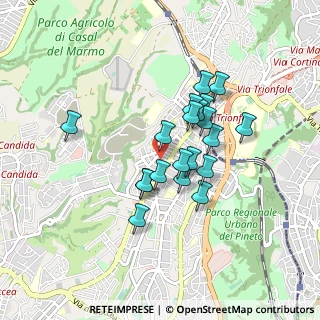 Mappa Via Ferrante Ruiz, 00168 Roma RM, Italia (0.723)