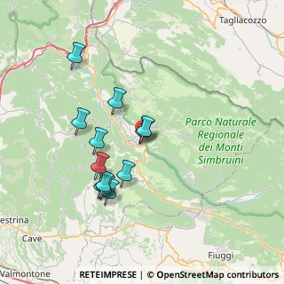 Mappa Via Salvo D'Acquisto, 00028 Subiaco RM, Italia (7.08833)