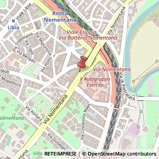 Mappa Via Nomentana,  479, 00162 Roma, Roma (Lazio)