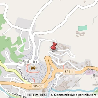 Mappa Via salvo d'acquisto 18/a, 00028 Subiaco, Roma (Lazio)