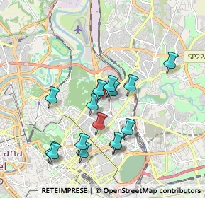 Mappa Via Nemorense, 00199 Roma RM, Italia (1.836)