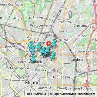 Mappa Via Giovanni Battista Sammartini, 20125 Milano MI, Italia (1.06667)