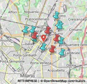 Mappa Via Giovanni Battista Sammartini, 20125 Milano MI, Italia (1.36846)