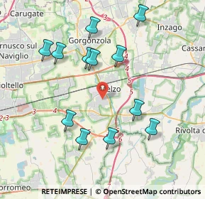 Mappa Via Palmiro Togliatti, 20060 Melzo MI, Italia (3.945)