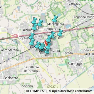 Mappa Via Meda, 20018 Sedriano MI, Italia (1.20533)