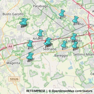 Mappa Via Meda, 20018 Sedriano MI, Italia (4.07533)