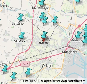 Mappa Via XX Settembre, 30035 Spinea VE, Italia (6.05)