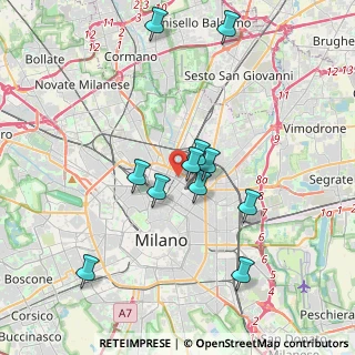 Mappa Via Privata Antonio Vivaldi, 20124 Milano MI, Italia (3.52636)