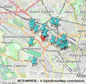 Mappa Viale Achille Papa, 20149 Milano MI, Italia (1.38125)