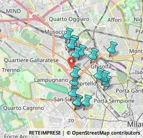 Mappa Viale Achille Papa, 20149 Milano MI, Italia (1.46875)