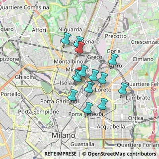 Mappa Via Privata G. Martucci, 20124 Milano MI, Italia (1.30857)
