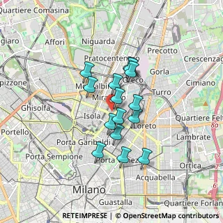 Mappa Via Privata G. Martucci, 20124 Milano MI, Italia (1.26467)
