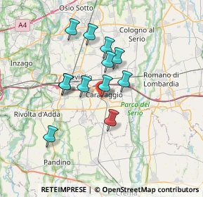 Mappa Via Fontanili, 24043 Caravaggio BG, Italia (5.64167)