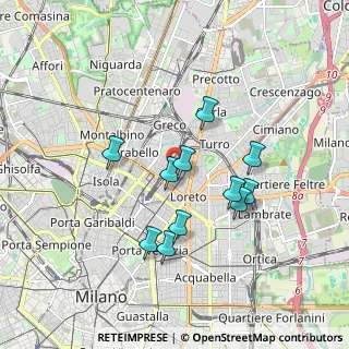 Mappa CAP, 20127 Milano MI (1.53636)