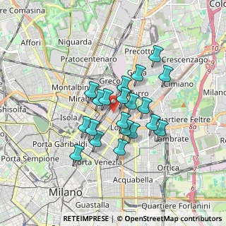 Mappa CAP, 20127 Milano MI (1.314)
