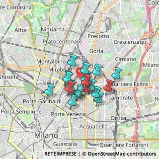 Mappa CAP, 20127 Milano MI (1.119)
