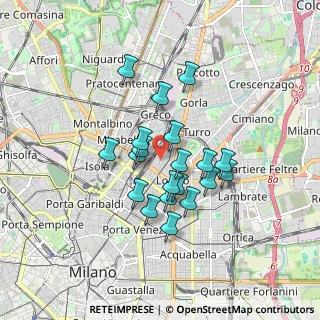 Mappa CAP, 20127 Milano MI (1.365)