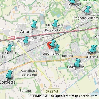 Mappa Via Fiume 2 Sedriano info@dgmfalegnameria, 20018 Sedriano MI, Italia (3.20765)