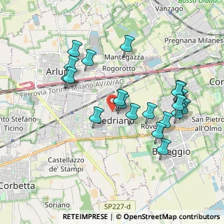 Mappa Via Eugenio Curiel, 20018 Sedriano MI, Italia (1.8845)
