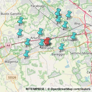 Mappa Via Fiume 2 Sedriano info@dgmfalegnameria, 20018 Sedriano MI, Italia (3.85267)