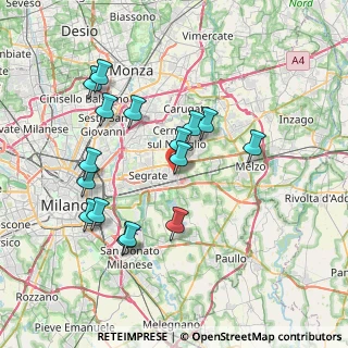 Mappa Via delle Ande, 20096 Pioltello MI, Italia (7.34125)