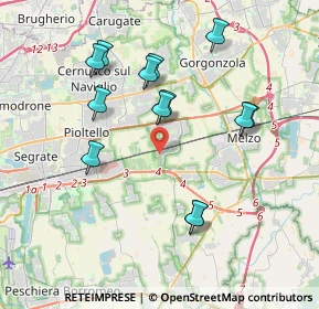 Mappa Via Padre Giovanni Farina, 20060 Vignate MI, Italia (3.71385)