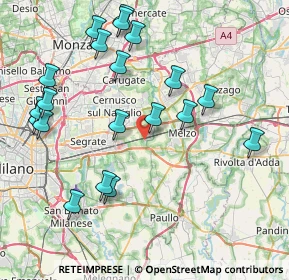 Mappa Via Padre Giovanni Farina, 20060 Vignate MI, Italia (8.9275)