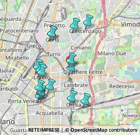 Mappa P.le Udine, 20132 Milano MI, Italia (1.90438)