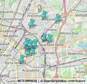 Mappa P.le Udine, 20132 Milano MI, Italia (1.57333)