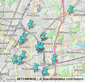 Mappa P.le Udine, 20132 Milano MI, Italia (2.13286)