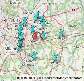 Mappa Via 1° Maggio, 20096 Pioltello MI, Italia (6.973)