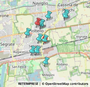 Mappa Via 1° Maggio, 20096 Pioltello MI, Italia (1.56583)