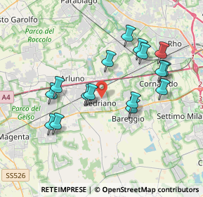 Mappa Via Antonio Gramsci, 20018 Sedriano MI, Italia (3.60125)