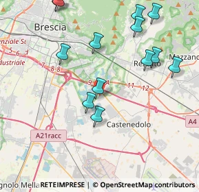 Mappa Via dei Santi, 25129 Bettole BS, Italia (4.54769)