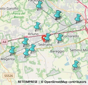 Mappa Via Guglielmo Marconi, 20018 Sedriano MI, Italia (4.25583)