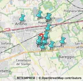 Mappa Via Guglielmo Marconi, 20018 Sedriano MI, Italia (1.24667)