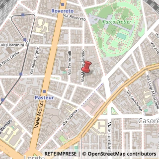 Mappa Via Marco Aurelio, 8, 20127 Milano, Milano (Lombardia)