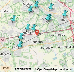 Mappa Via Cartesio, 20018 Sedriano MI, Italia (4.35727)
