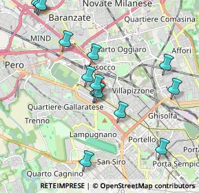 Mappa Via Capodistria, 20151 Milano MI, Italia (2.15357)