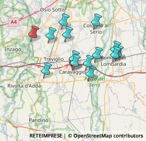 Mappa Via Giovanni Moriggia, 24043 Caravaggio BG, Italia (6.36571)