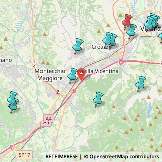Mappa A4 Torino - Trieste, 36075 Montecchio Maggiore VI, Italia (6.48667)